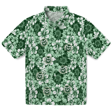 Colorado State Rams Hawaiian Shirt - Hibiscus Blooms | Moonbestprint