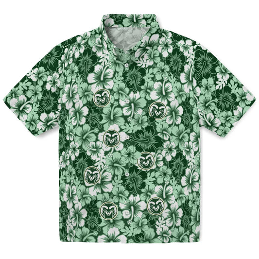 Colorado State Rams Hawaiian Shirt - Hibiscus Blooms | Moonbestprint