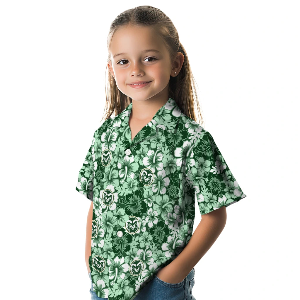 Colorado State Rams Hawaiian Shirt - Hibiscus Blooms | Moonbestprint