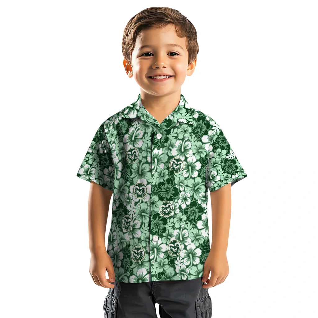 Colorado State Rams Hawaiian Shirt - Hibiscus Blooms | Moonbestprint