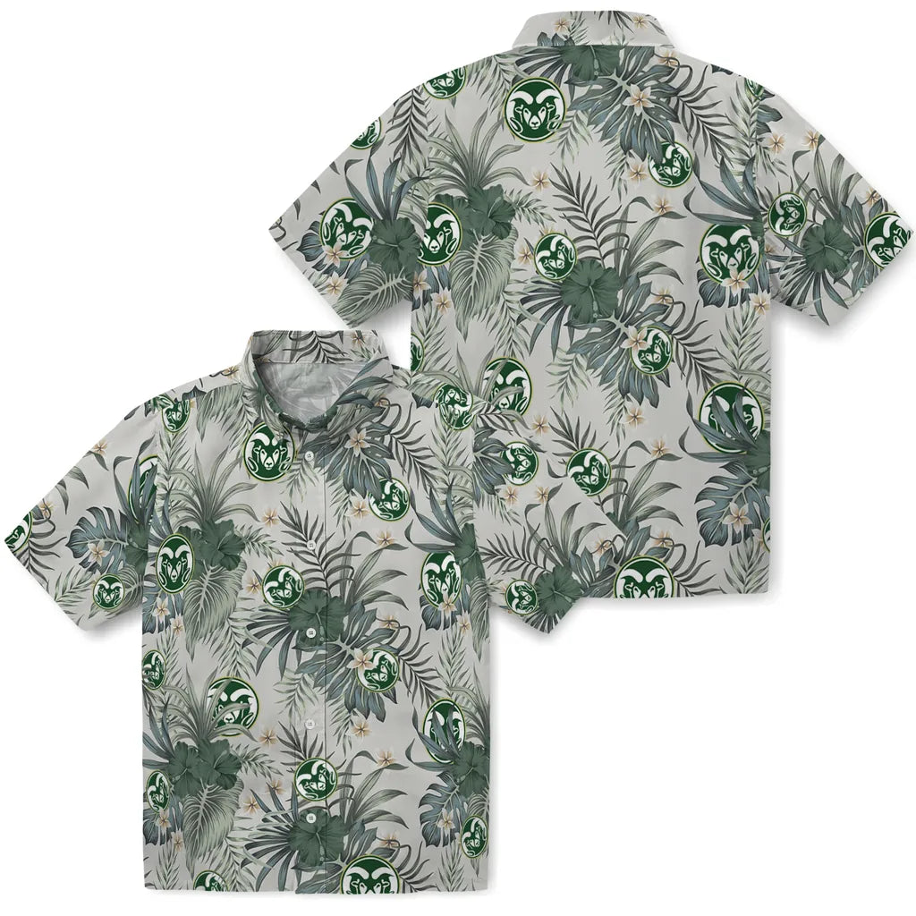 Colorado State Rams Hawaiian Shirt - Hibiscus Designs | Moonbestprint