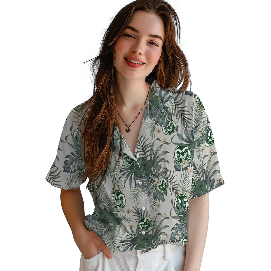 Colorado State Rams Hawaiian Shirt - Hibiscus Designs | Moonbestprint