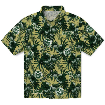 Colorado State Rams Hawaiian Shirt - Hibiscus Exotic | Moonbestprint