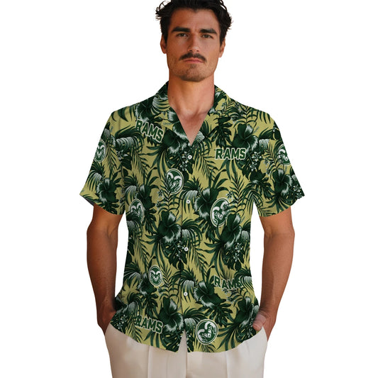 Colorado State Rams Hawaiian Shirt - Hibiscus Exotic | Moonbestprint