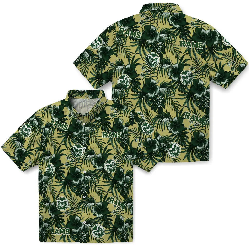 Colorado State Rams Hawaiian Shirt - Hibiscus Exotic | Moonbestprint