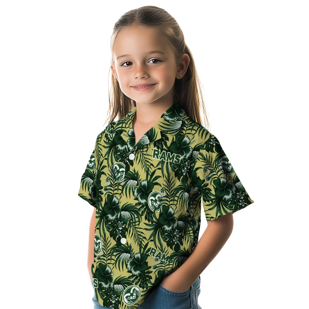 Colorado State Rams Hawaiian Shirt - Hibiscus Exotic | Moonbestprint