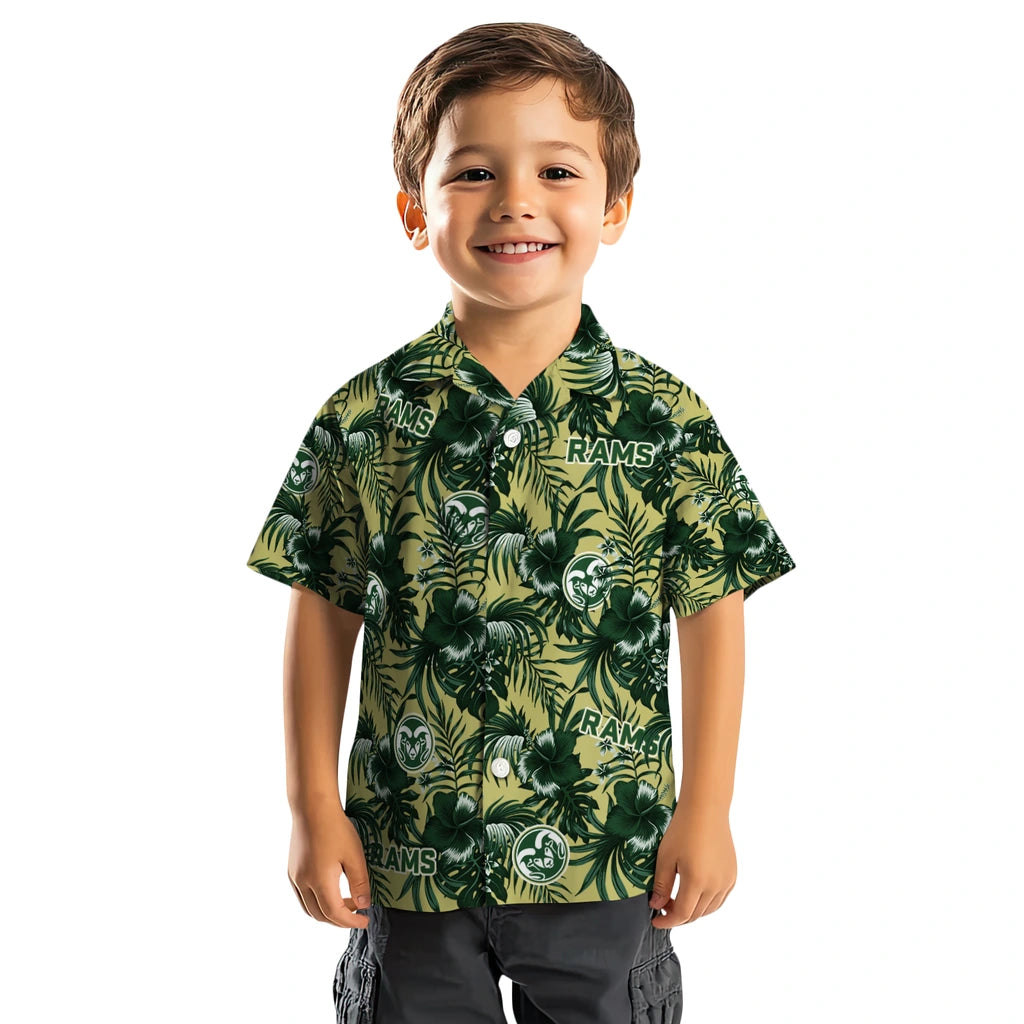 Colorado State Rams Hawaiian Shirt - Hibiscus Exotic | Moonbestprint