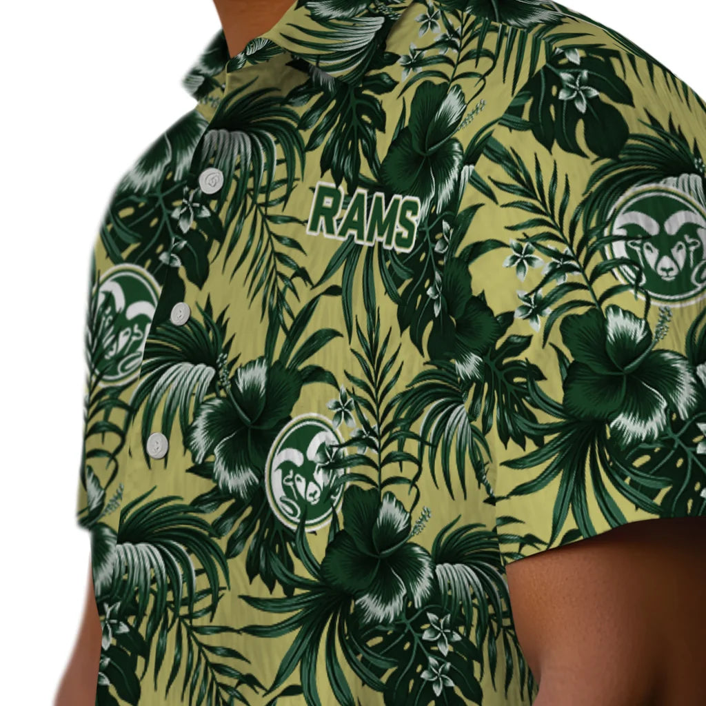 Colorado State Rams Hawaiian Shirt - Hibiscus Exotic | Moonbestprint