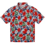 Colorado State Rams Hawaiian Shirt - Hibiscus Fiesta | Moonbestprint