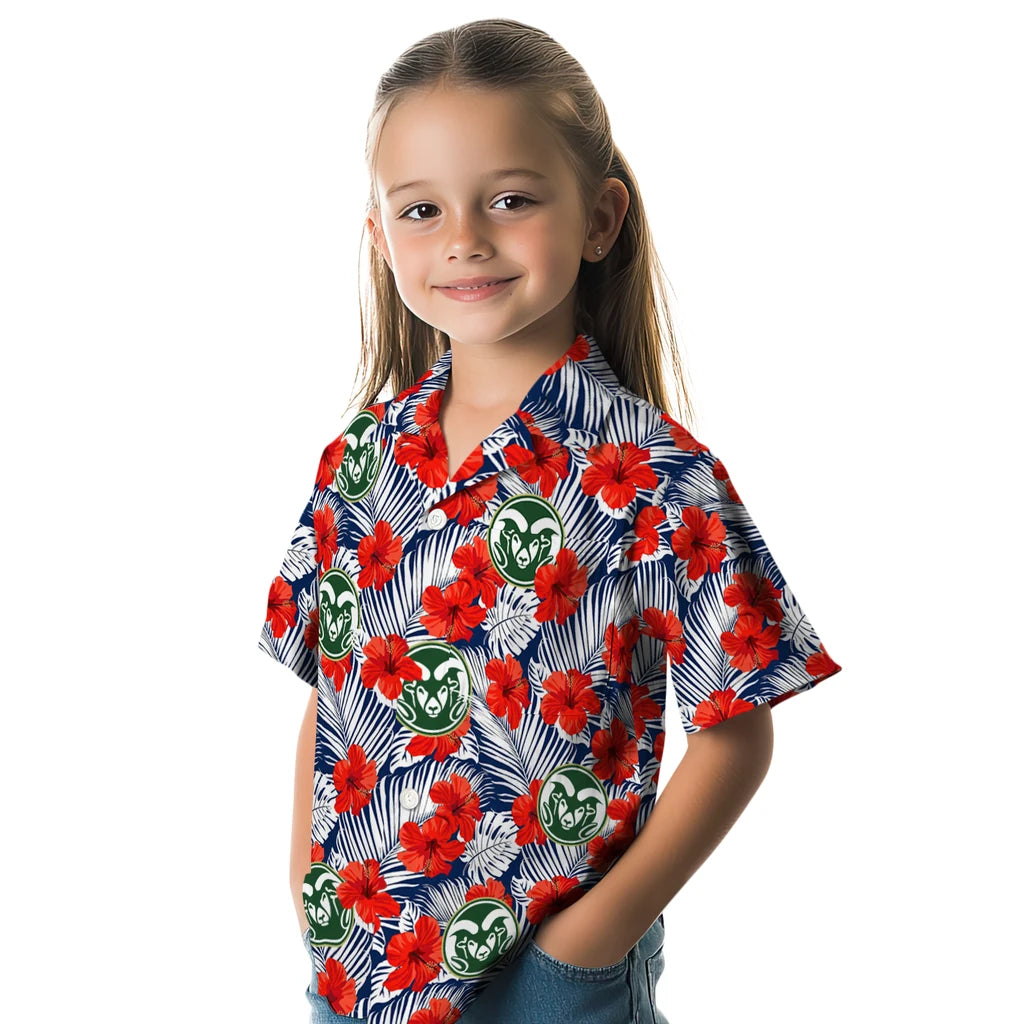 Colorado State Rams Hawaiian Shirt - Hibiscus Fiesta | Moonbestprint