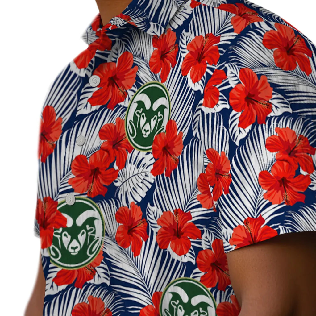 Colorado State Rams Hawaiian Shirt - Hibiscus Fiesta | Moonbestprint