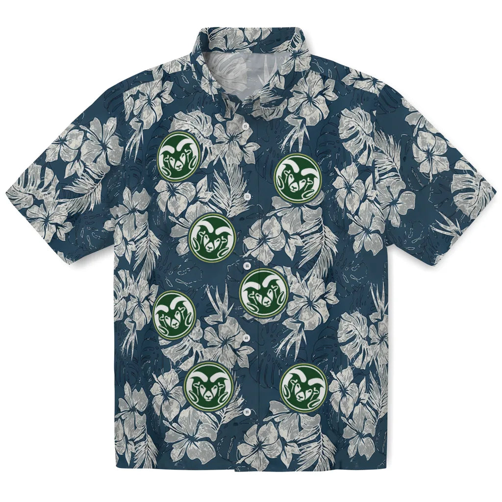 Colorado State Rams Hawaiian Shirt - Hibiscus Flowers | Moonbestprint