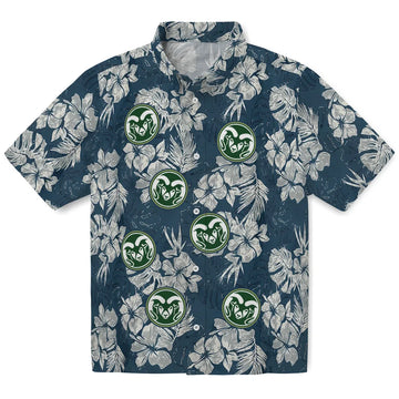 Colorado State Rams Hawaiian Shirt - Hibiscus Flowers | Moonbestprint