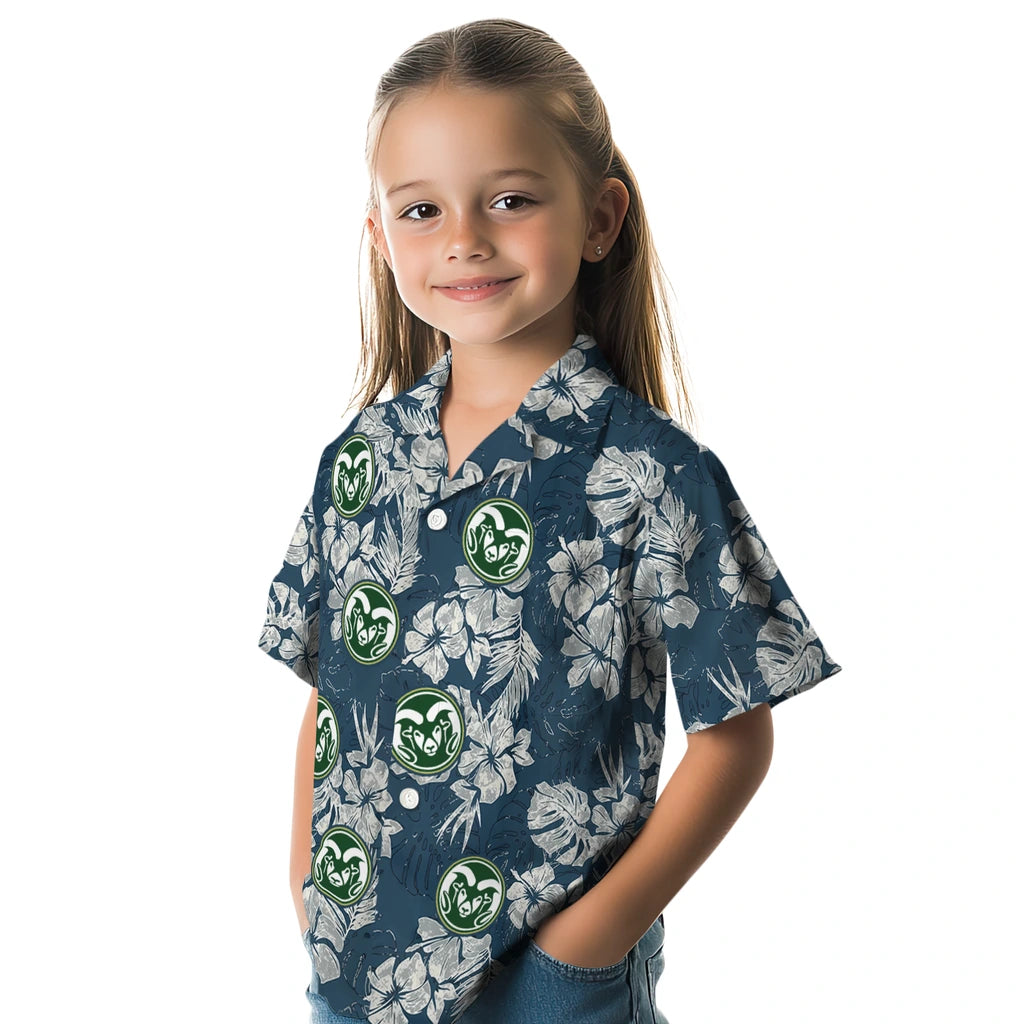 Colorado State Rams Hawaiian Shirt - Hibiscus Flowers | Moonbestprint