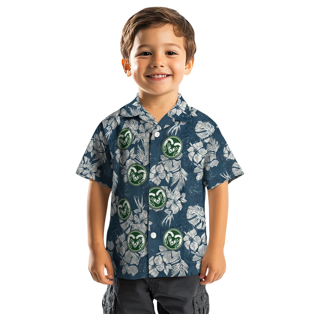 Colorado State Rams Hawaiian Shirt - Hibiscus Flowers | Moonbestprint