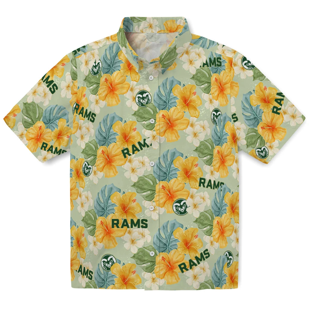 Colorado State Rams Hawaiian Shirt - Hibiscus Mood | Moonbestprint