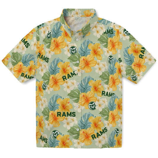 Colorado State Rams Hawaiian Shirt - Hibiscus Mood | Moonbestprint