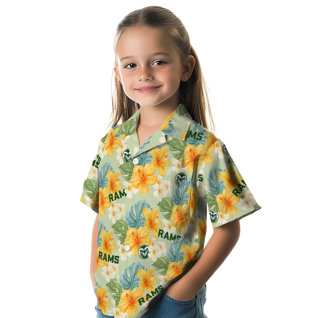 Colorado State Rams Hawaiian Shirt - Hibiscus Mood | Moonbestprint
