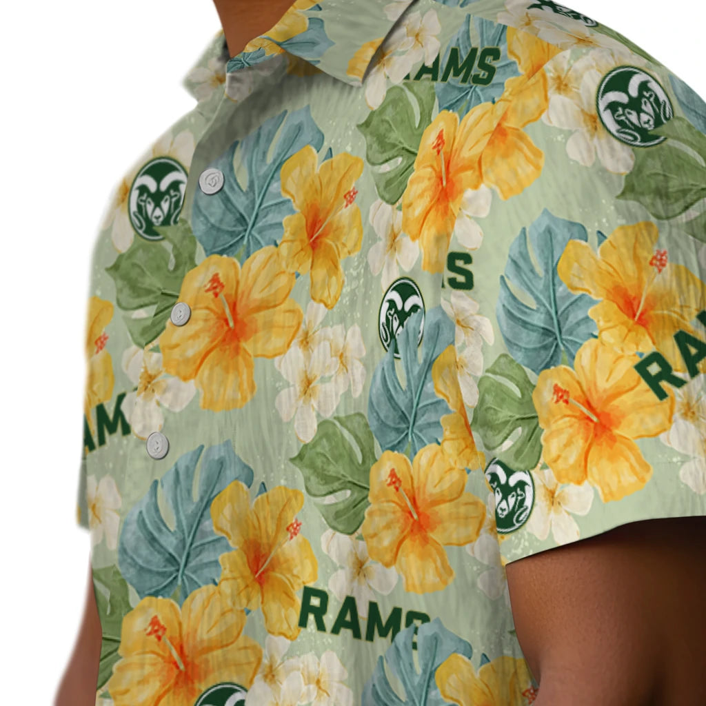 Colorado State Rams Hawaiian Shirt - Hibiscus Mood | Moonbestprint