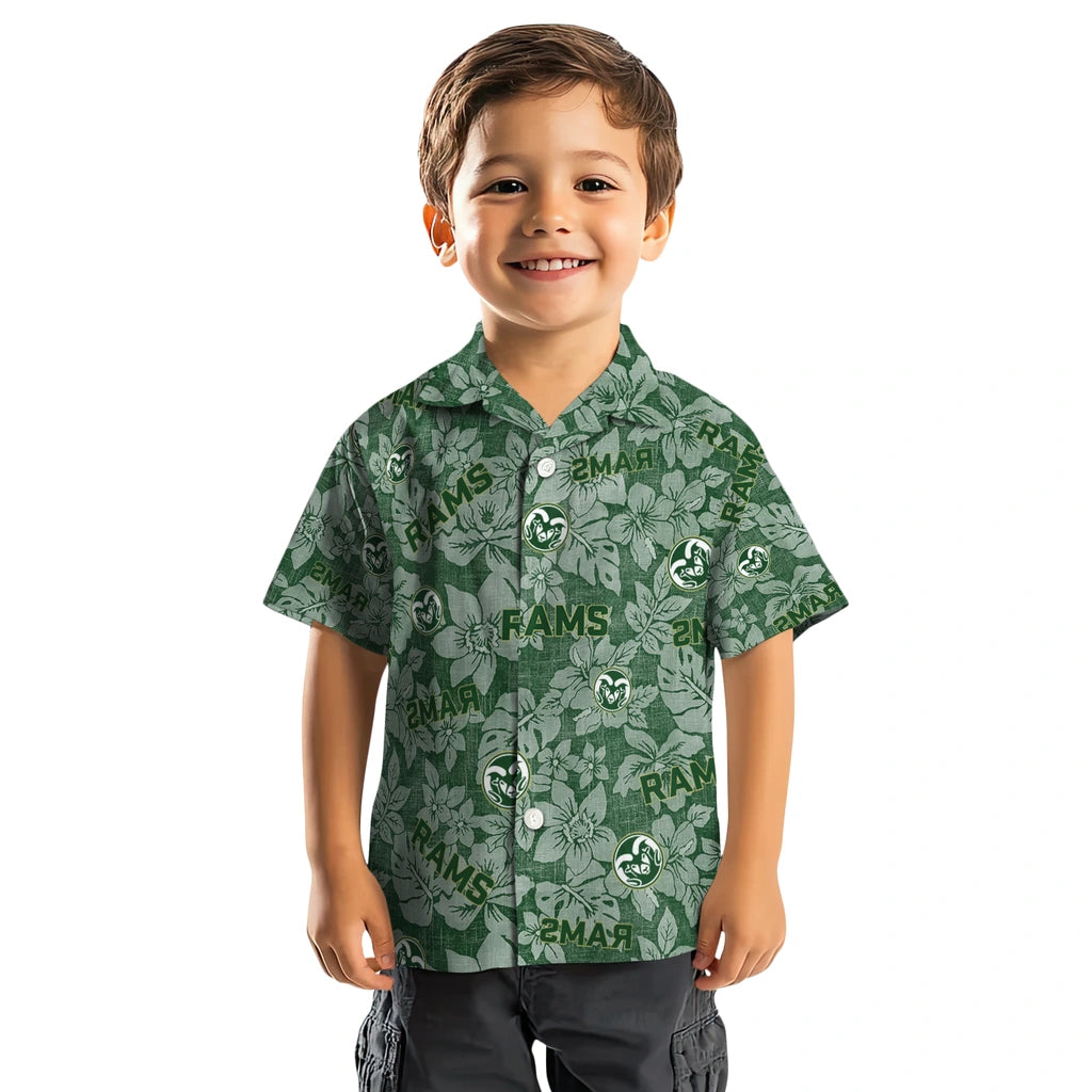 Colorado State Rams Hawaiian Shirt - Hibiscus Oasis | Moonbestprint