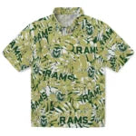 Colorado State Rams Hawaiian Shirt - Hibiscus Overlay | Moonbestprint