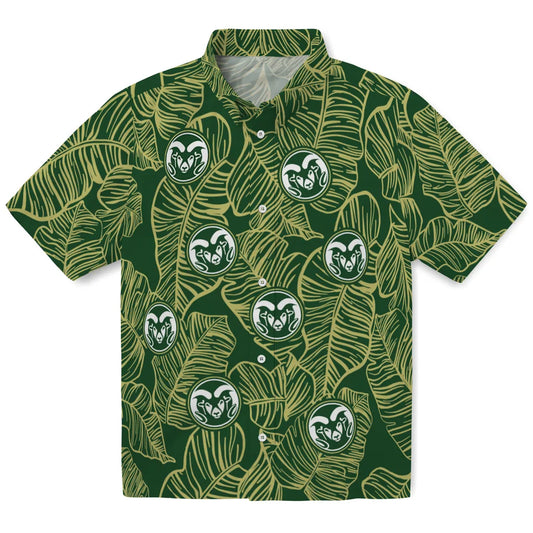 Colorado State Rams Hawaiian Shirt - Leaf Outline | Moonbestprint