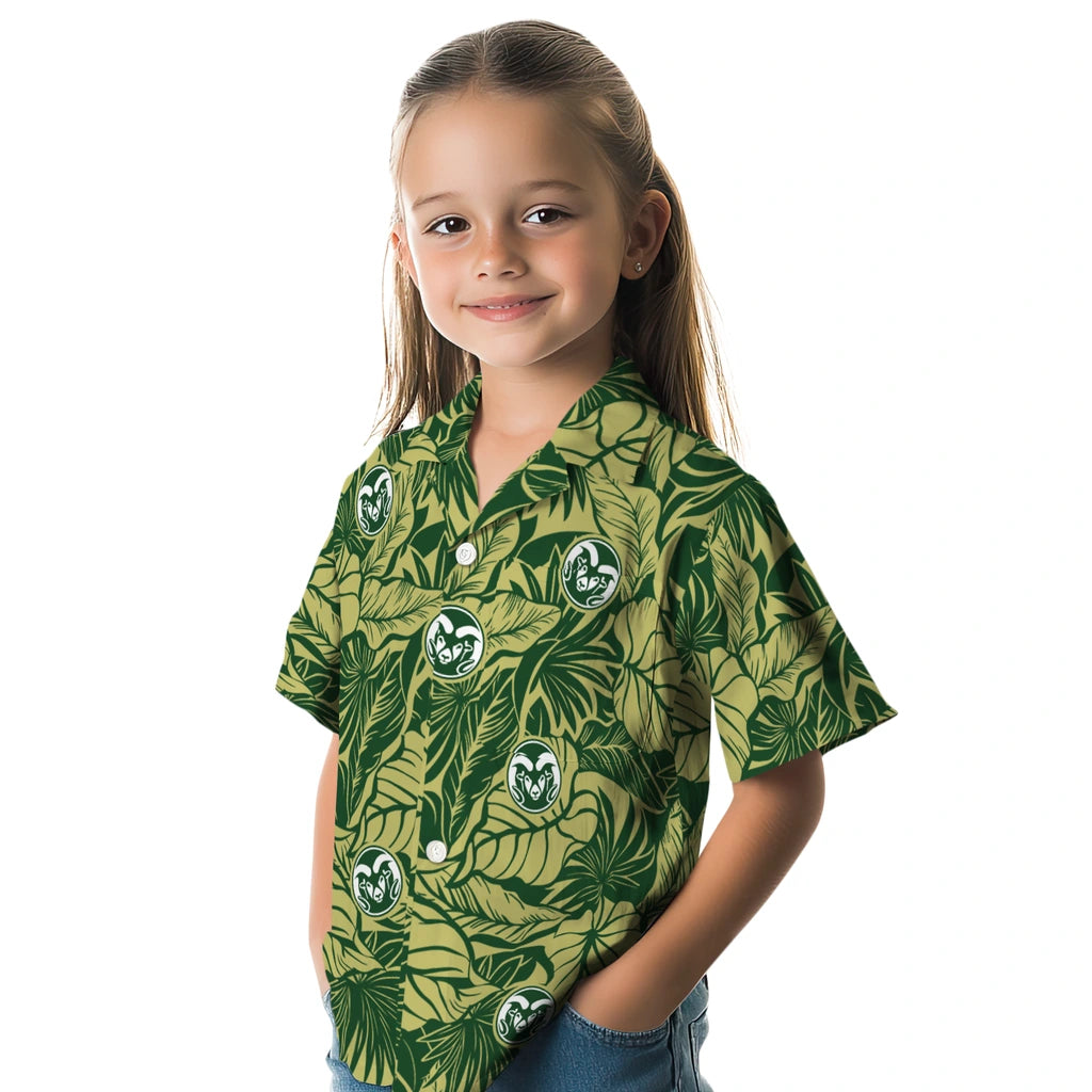 Colorado State Rams Hawaiian Shirt - Monstera Layer | Moonbestprint