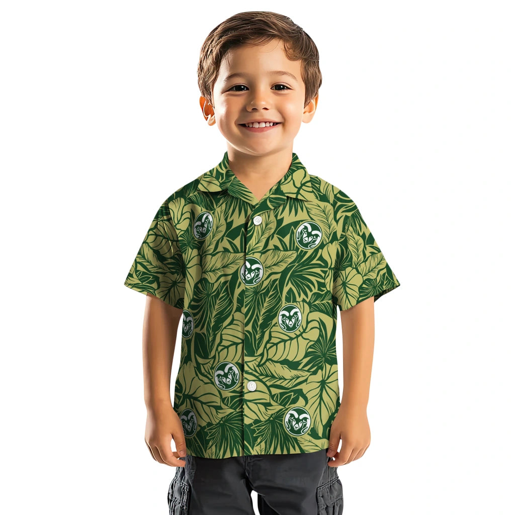 Colorado State Rams Hawaiian Shirt - Monstera Layer | Moonbestprint