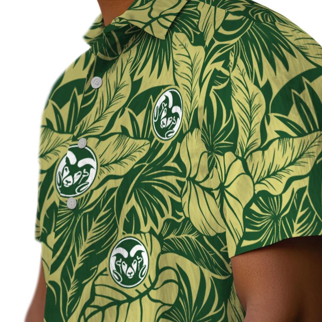 Colorado State Rams Hawaiian Shirt - Monstera Layer | Moonbestprint