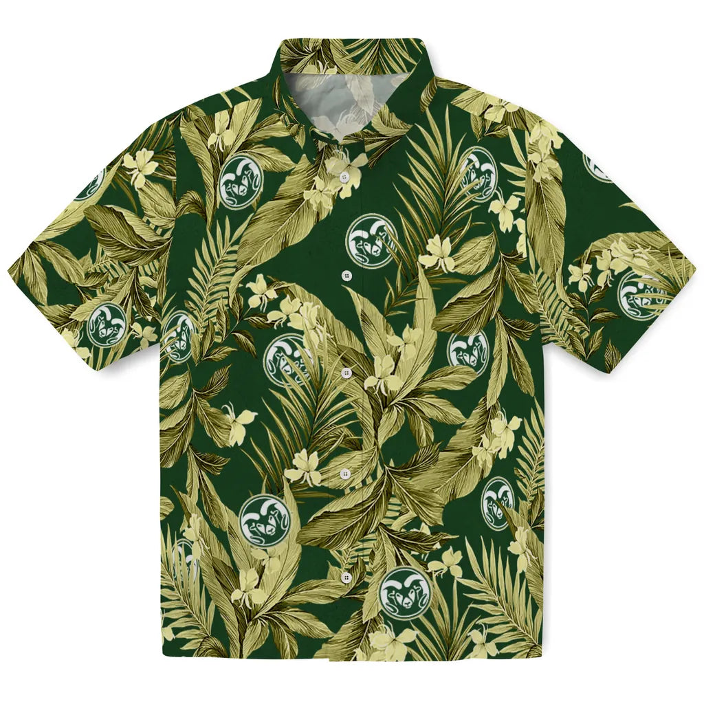 Colorado State Rams Hawaiian Shirt - Palm Leaves | Moonbestprint