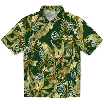 Colorado State Rams Hawaiian Shirt - Palm Leaves | Moonbestprint