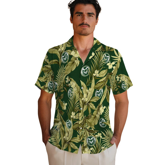 Colorado State Rams Hawaiian Shirt - Palm Leaves | Moonbestprint