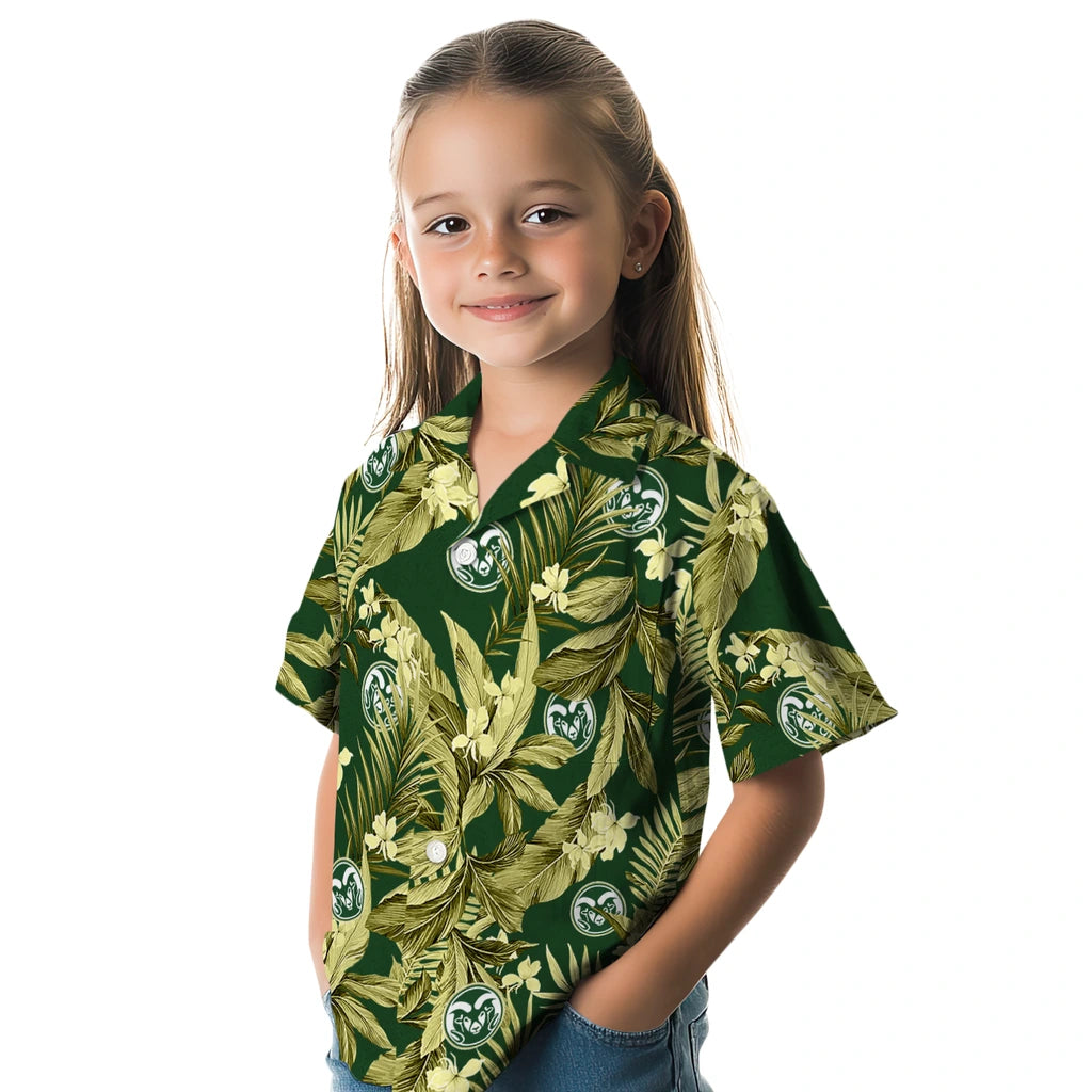 Colorado State Rams Hawaiian Shirt - Palm Leaves | Moonbestprint