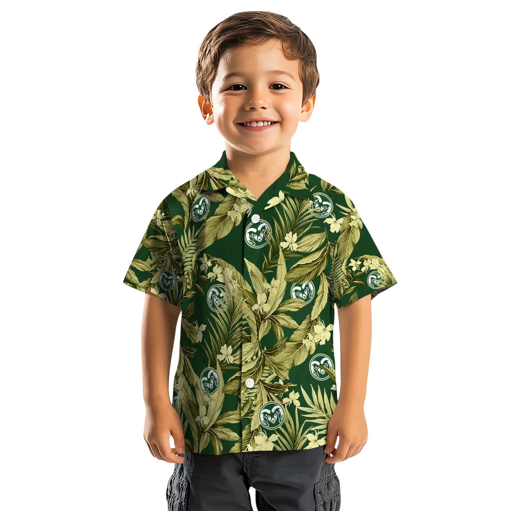 Colorado State Rams Hawaiian Shirt - Palm Leaves | Moonbestprint