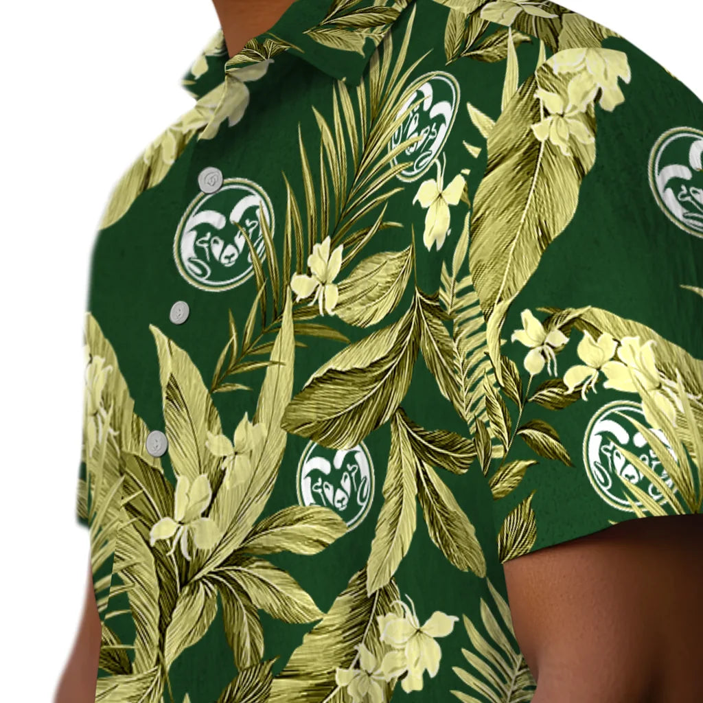 Colorado State Rams Hawaiian Shirt - Palm Leaves | Moonbestprint