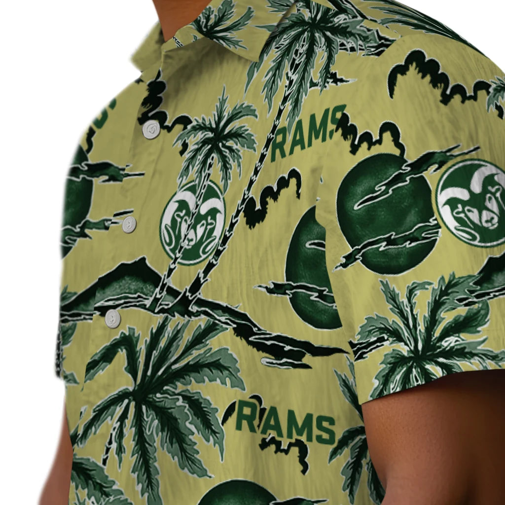 Colorado State Rams Hawaiian Shirt - Palm Sunset | Moonbestprint