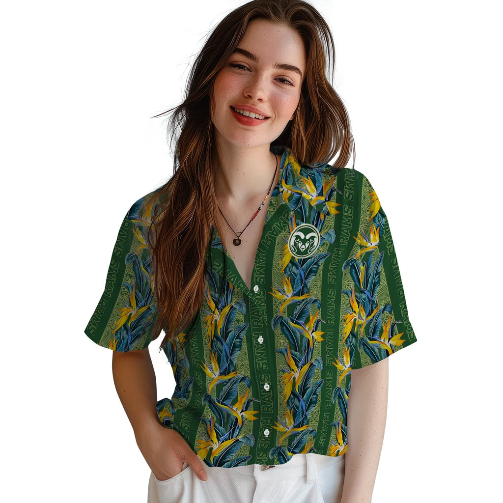 Colorado State Rams Hawaiian Shirt - Paradise Vines | Moonbestprint