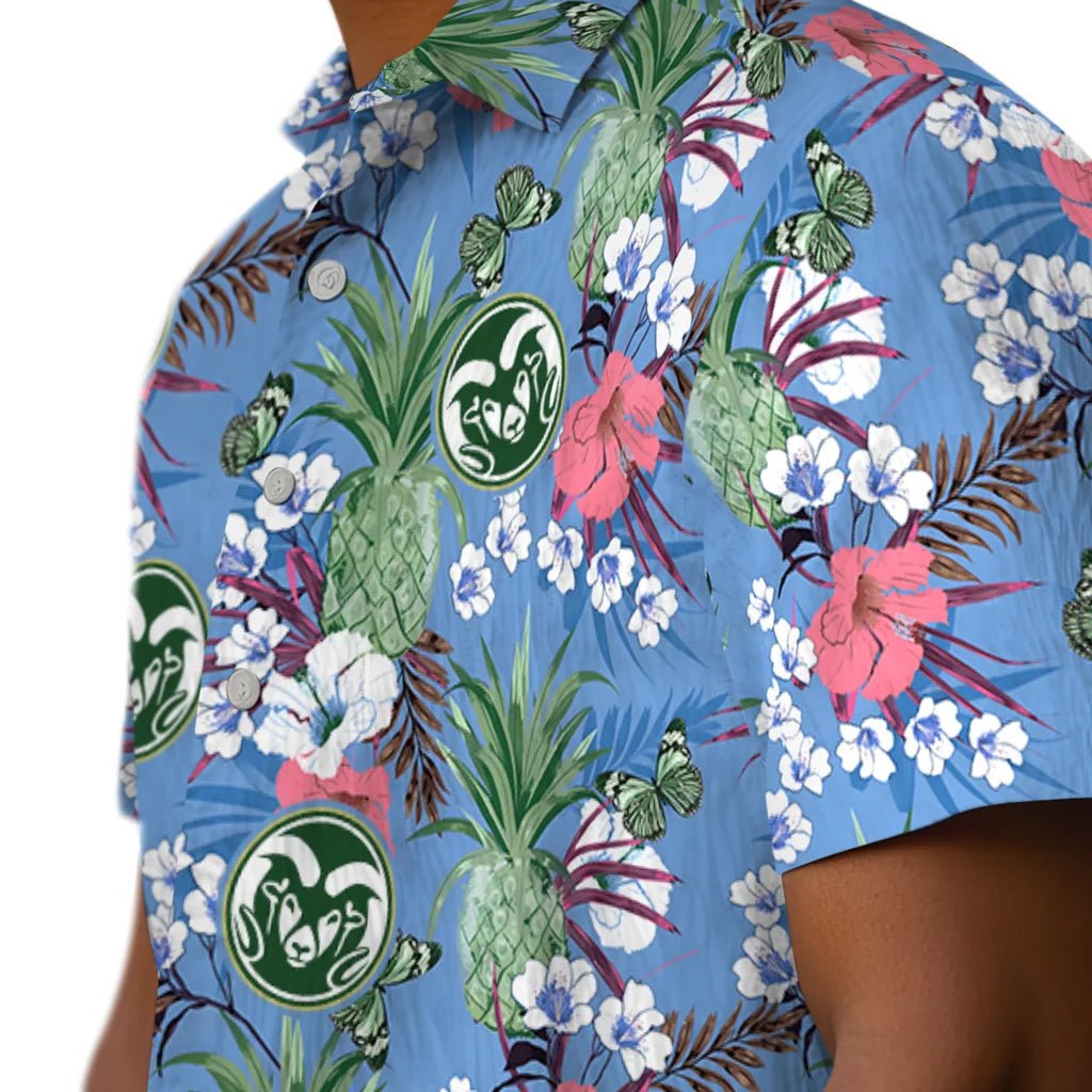 Colorado State Rams Hawaiian Shirt - Pineapple Bouquet | Moonbestprint