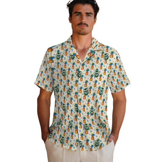 Colorado State Rams Hawaiian Shirt - Pineapple Delight | Moonbestprint
