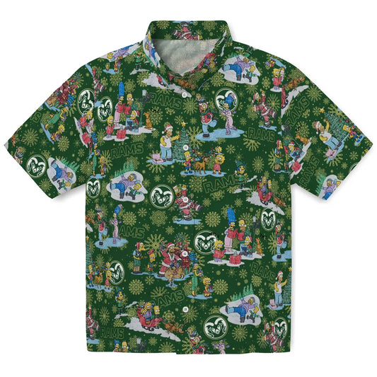 Colorado State Rams Hawaiian Shirt - Simpsons Christmas | Moonbestprint