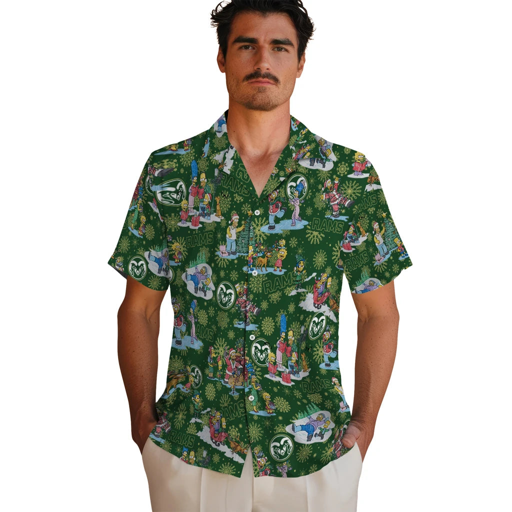 Colorado State Rams Hawaiian Shirt - Simpsons Christmas | Moonbestprint