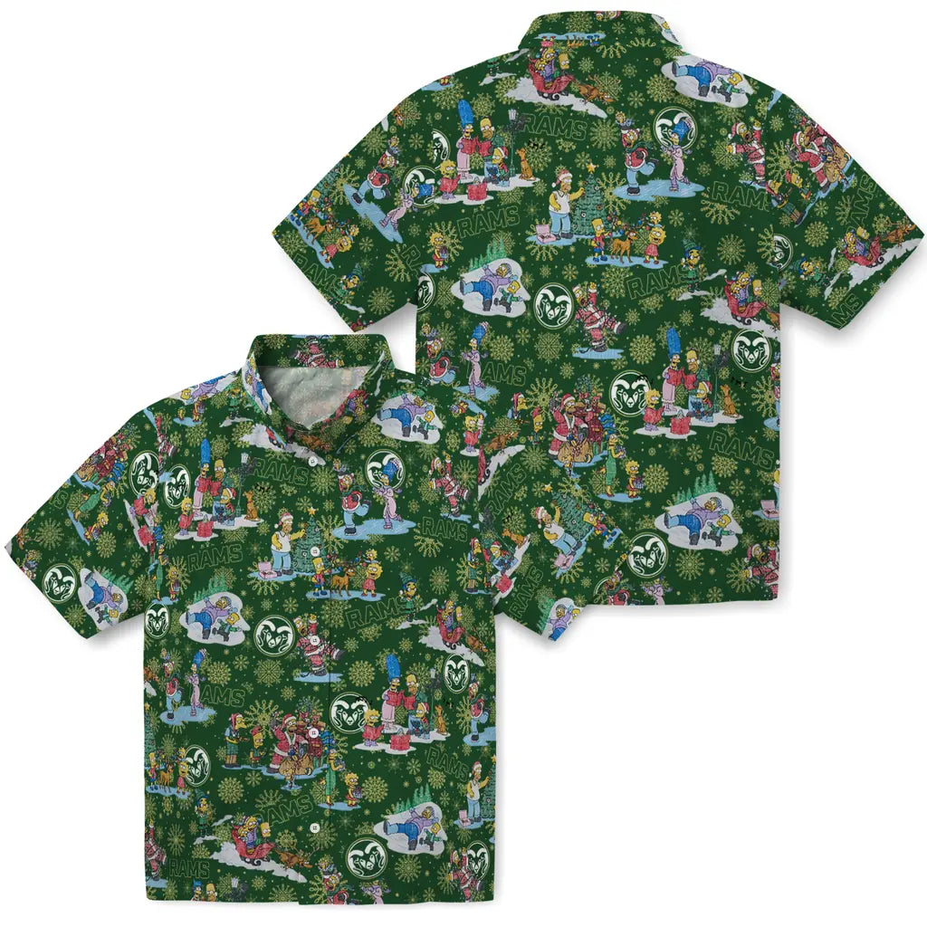 Colorado State Rams Hawaiian Shirt - Simpsons Christmas | Moonbestprint