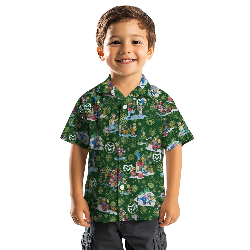 Colorado State Rams Hawaiian Shirt - Simpsons Christmas | Moonbestprint