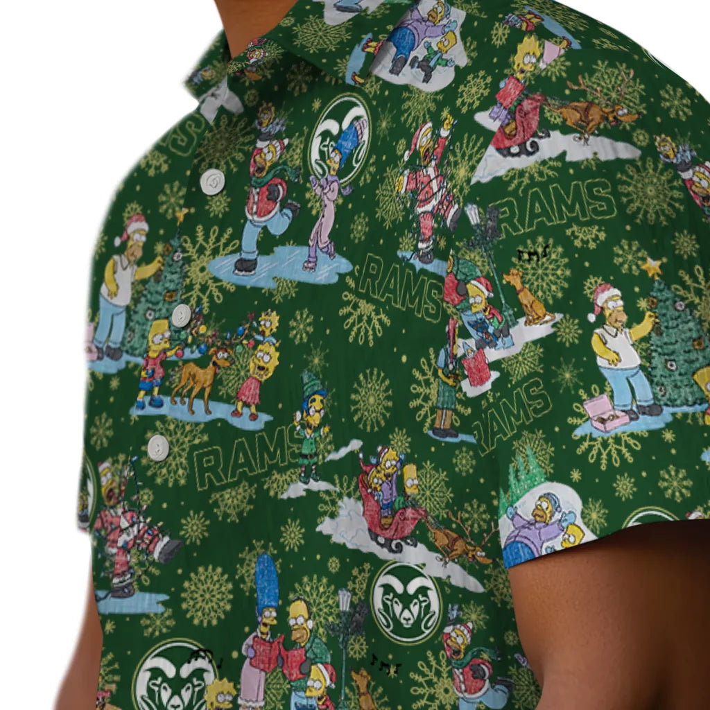 Colorado State Rams Hawaiian Shirt - Simpsons Christmas | Moonbestprint