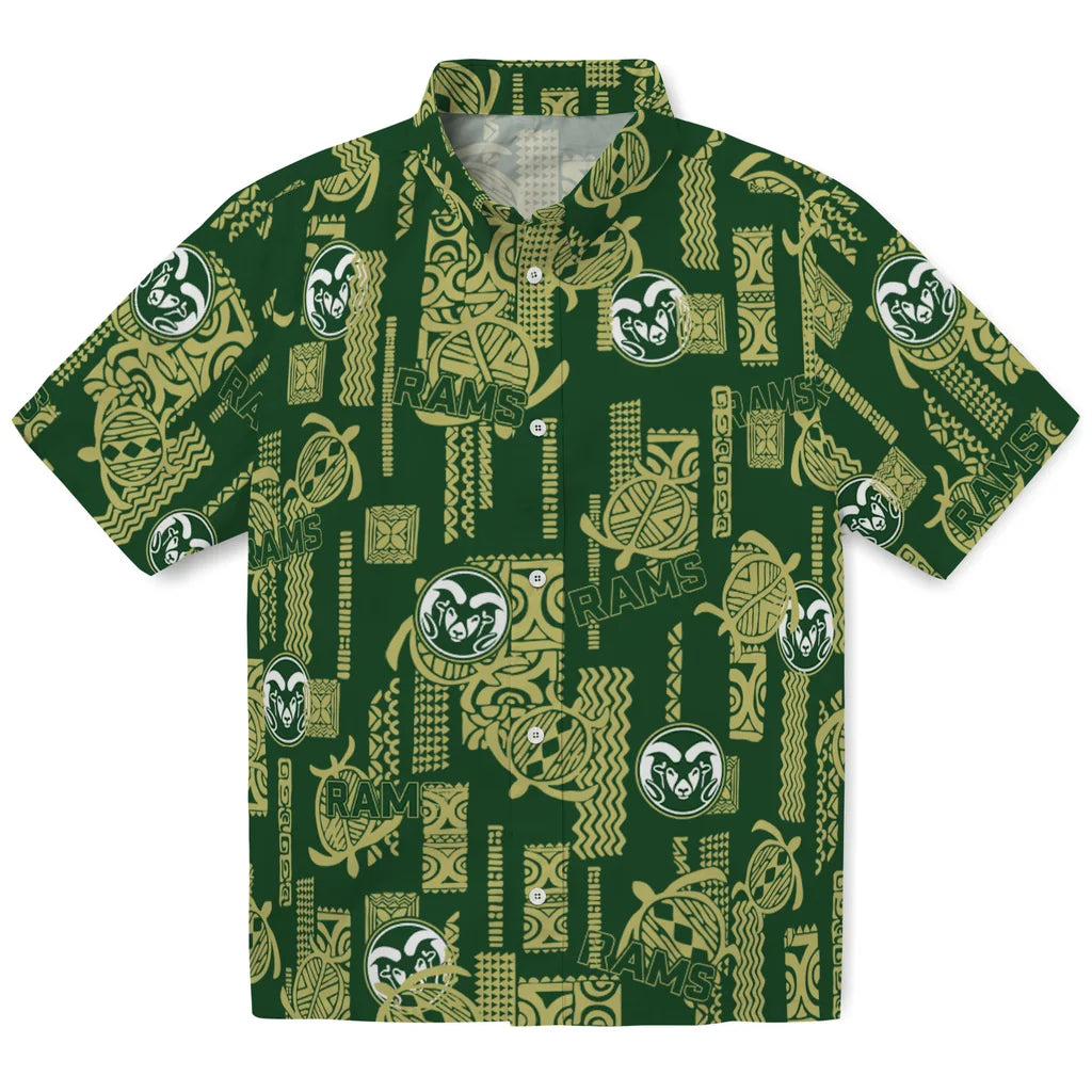 Colorado State Rams Hawaiian Shirt - Turtle Lines | Moonbestprint