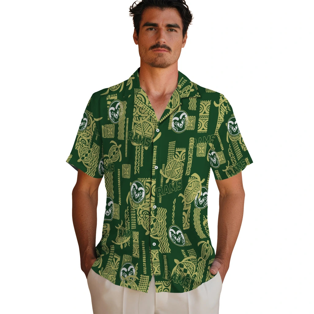 Colorado State Rams Hawaiian Shirt - Turtle Lines | Moonbestprint