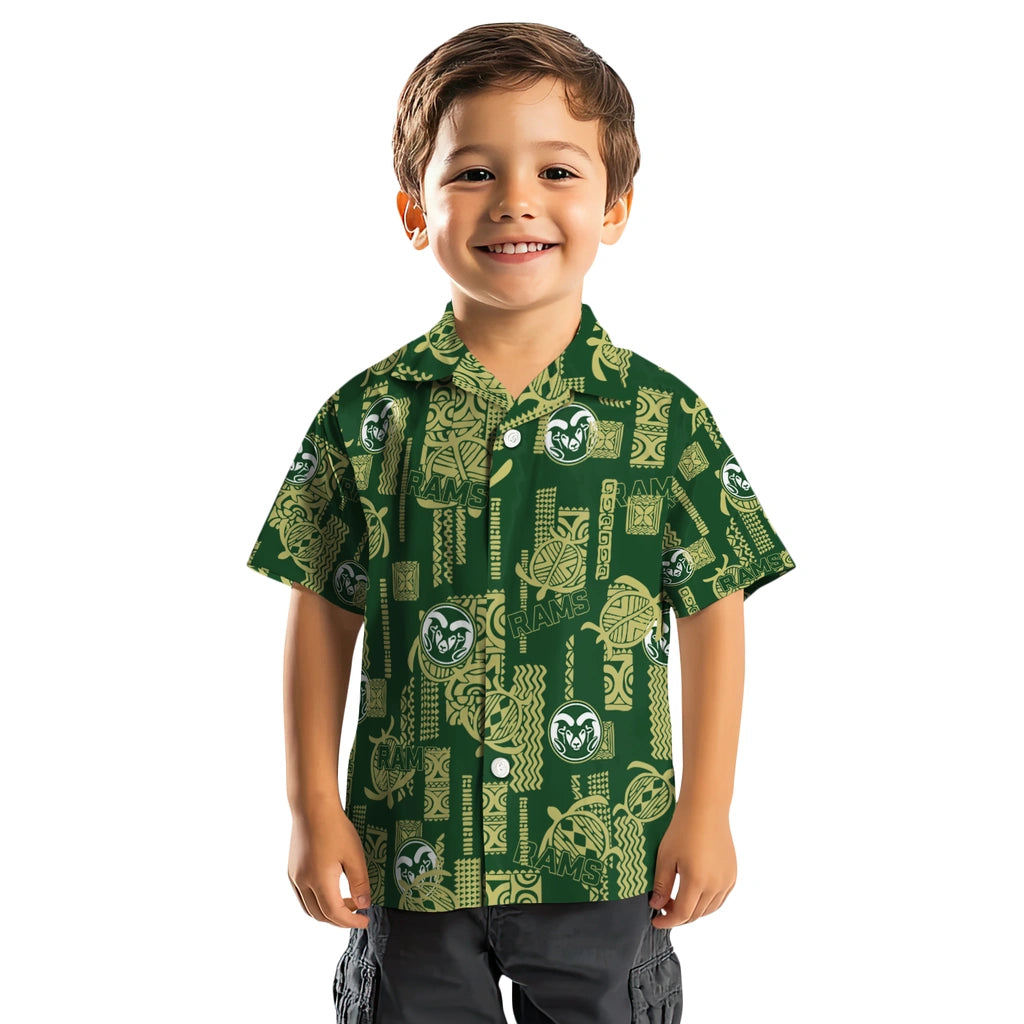 Colorado State Rams Hawaiian Shirt - Turtle Lines | Moonbestprint
