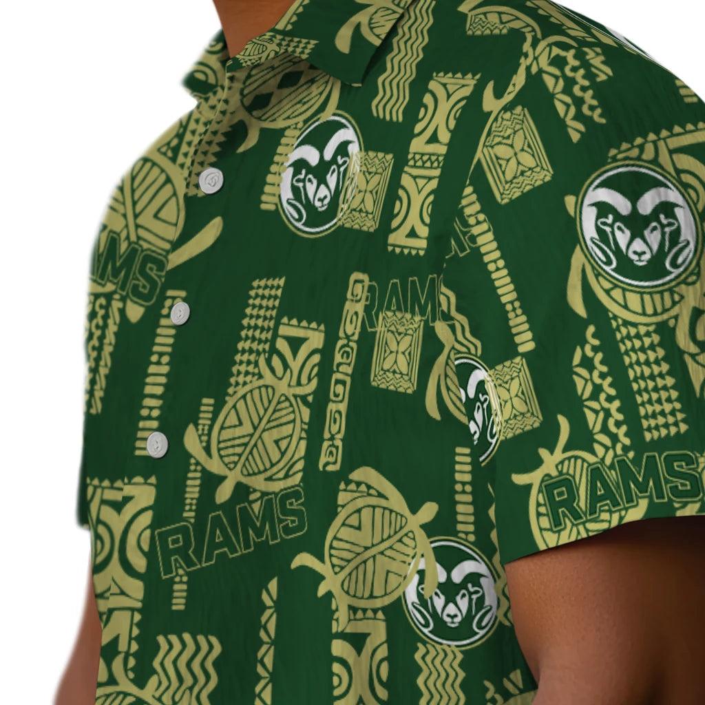 Colorado State Rams Hawaiian Shirt - Turtle Lines | Moonbestprint
