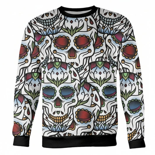 Colorful Sugar Skull Sweater ? Usalast
