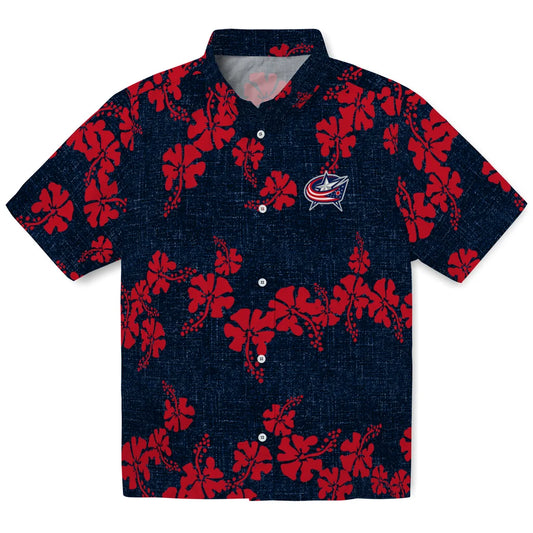 Columbus Blue Jackets Hawaiian Shirt - 50th State Flower | Moonbestprint